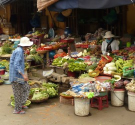 market in hoi an vietnam