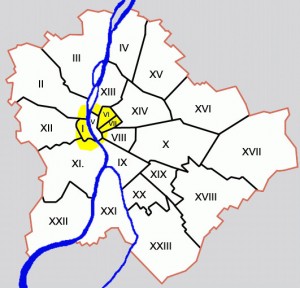 Budapest districts map